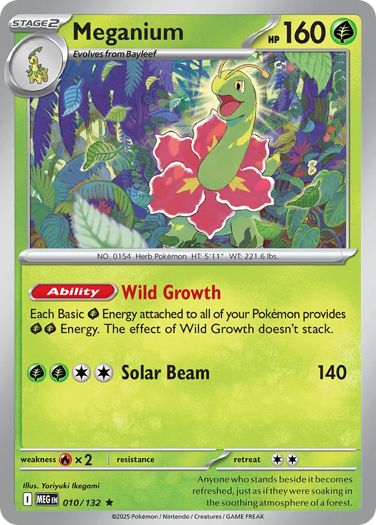 Meganium 010 — Play! Pokemon Prize Pack Series Nine (English Pokémon TCG card)
