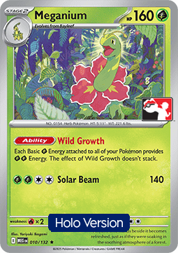 Meganium 010 — Play! Pokemon Prize Pack Series Nine (English Pokémon TCG card)