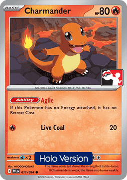 Charmander 011 — Play! Pokemon Prize Pack Series Nine (English Pokémon TCG card)