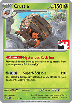 Crustle 012 — Play! Pokemon Prize Pack Series Nine (English Pokémon TCG card)
