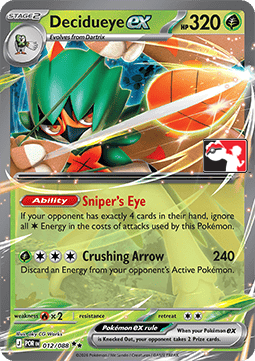 Decidueye ex 012 — Play! Pokemon Prize Pack Series Nine (English Pokémon TCG card)