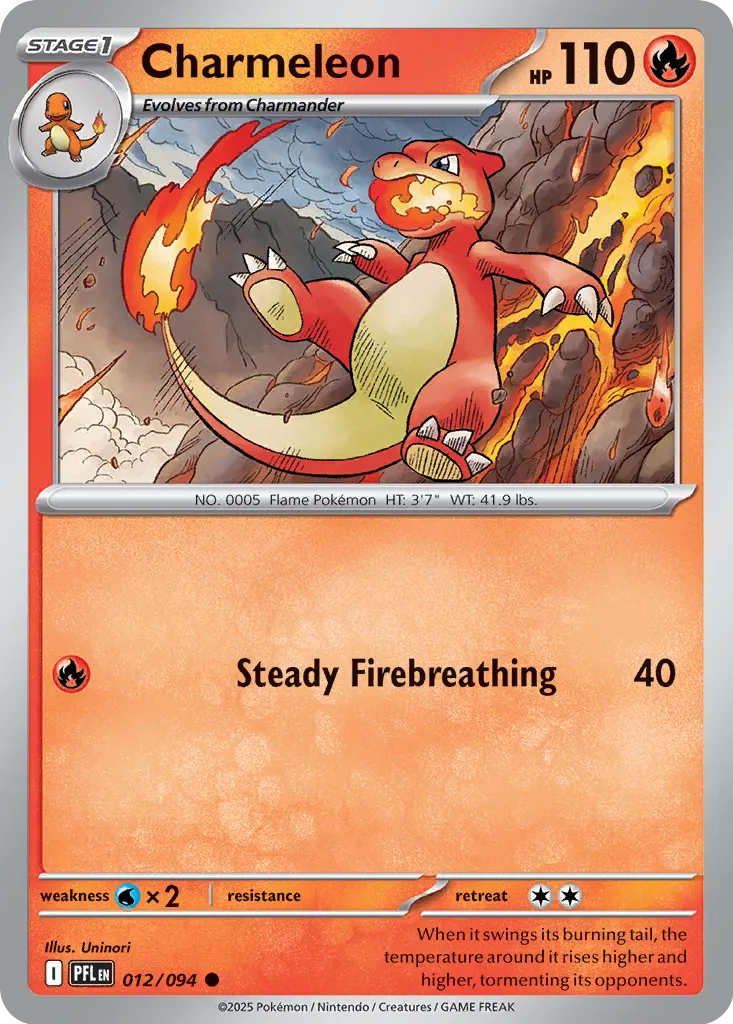 Charmeleon 012 — Play! Pokemon Prize Pack Series Nine (English Pokémon TCG card)