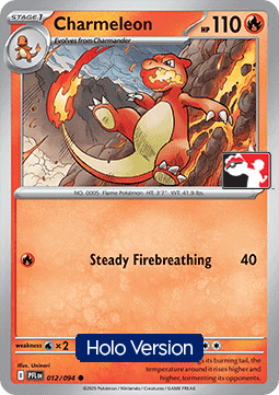 Charmeleon 012 — Play! Pokemon Prize Pack Series Nine (English Pokémon TCG card)