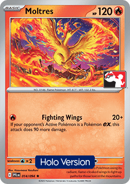 Moltres 014 — Play! Pokemon Prize Pack Series Nine (English Pokémon TCG card)