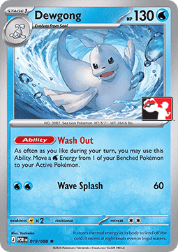 Dewgong 019 — Play! Pokemon Prize Pack Series Nine (English Pokémon TCG card)
