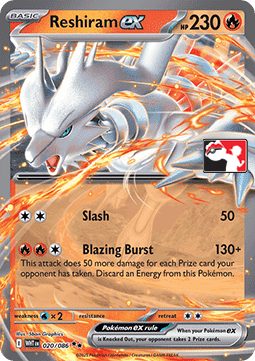 Reshiram ex 020 — Play! Pokemon Prize Pack Series Nine (English Pokémon TCG card)