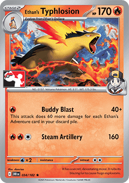 Ethan's Typhlosion 034 — Play! Pokemon Prize Pack Series Nine (English Pokémon TCG card)