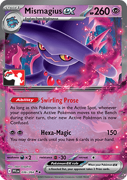 Mismagius ex 036 — Play! Pokemon Prize Pack Series Nine (English Pokémon TCG card)