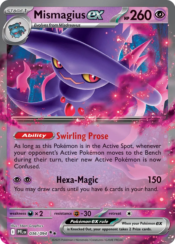 Mismagius ex 036 — Play! Pokemon Prize Pack Series Nine (English Pokémon TCG card)