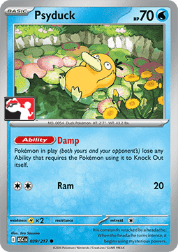 Psyduck 039 — Play! Pokemon Prize Pack Series Nine (English Pokémon TCG card)