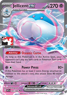 Jellicent ex 045 — Play! Pokemon Prize Pack Series Nine (English Pokémon TCG card)