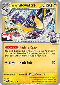 Iono's Kilowattrel 055 — Play! Pokemon Prize Pack Series Nine (English Pokémon TCG card)