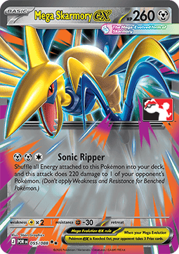 Mega Skarmory ex 055 — Play! Pokemon Prize Pack Series Nine (English Pokémon TCG card)