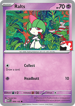 Ralts 058 — Play! Pokemon Prize Pack Series Nine (English Pokémon TCG card)