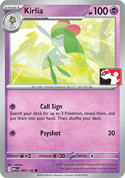 Kirlia 059 — Play! Pokemon Prize Pack Series Nine (English Pokémon TCG card)