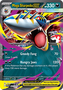 Mega Sharpedo ex 061 — Play! Pokemon Prize Pack Series Nine (English Pokémon TCG card)