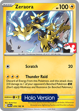 Zeraora 078 — Play! Pokemon Prize Pack Series Nine (English Pokémon TCG card)