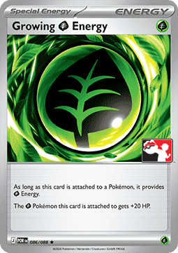 Growing Grass Energy 086 — Play! Pokemon Prize Pack Series Nine (English Pokémon TCG card)