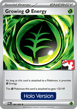 Growing Grass Energy 086 — Play! Pokemon Prize Pack Series Nine (English Pokémon TCG card)