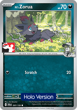 N's Zorua 097 — Play! Pokemon Prize Pack Series Nine (English Pokémon TCG card)