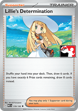 Lillie's Determination 119 — Play! Pokemon Prize Pack Series Nine (English Pokémon TCG card)
