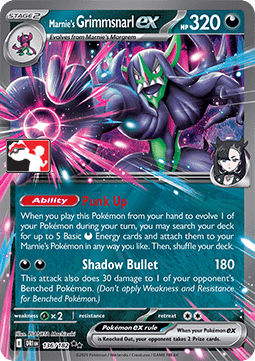 Marnie's Grimmsnarl ex 136 — Play! Pokemon Prize Pack Series Nine (English Pokémon TCG card)