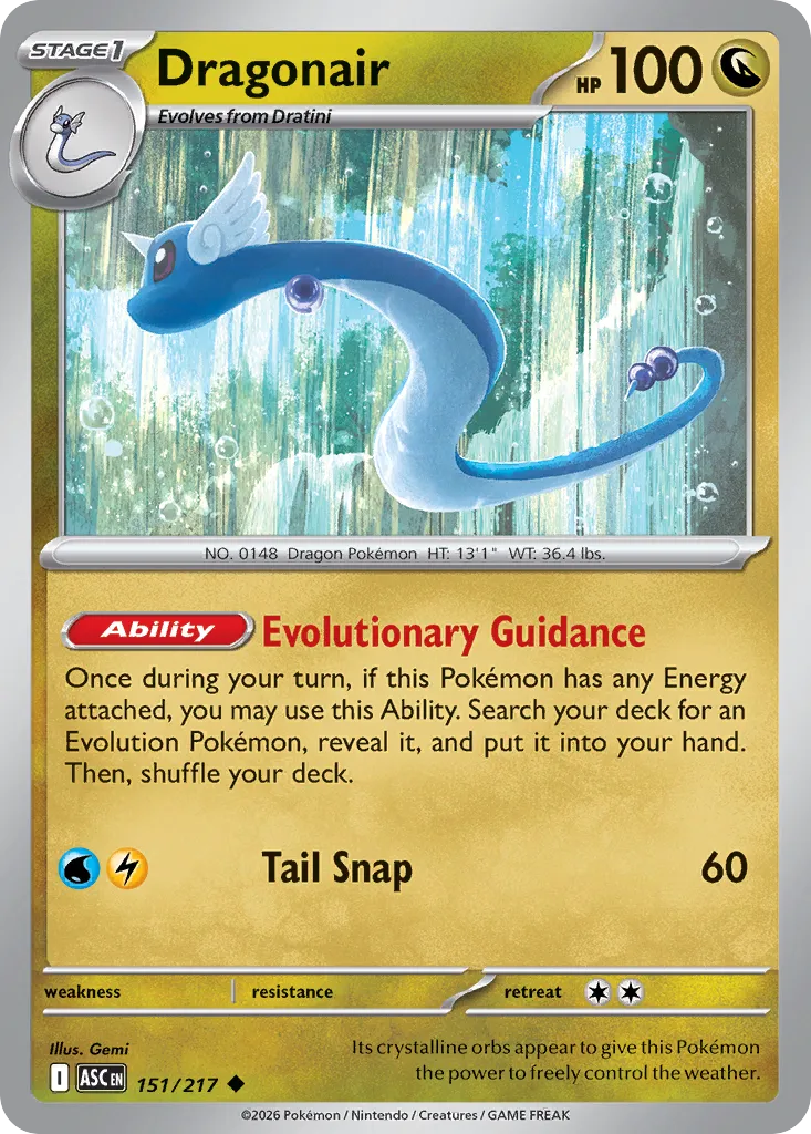 Dragonair 151 — Play! Pokemon Prize Pack Series Nine (English Pokémon TCG card)
