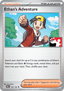 Ethan's Adventure 165 — Play! Pokemon Prize Pack Series Nine (English Pokémon TCG card)