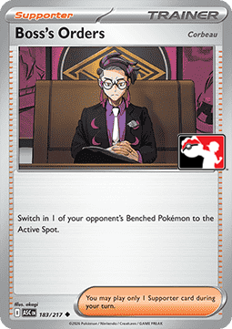 Boss's Orders 183 — Play! Pokemon Prize Pack Series Nine (English Pokémon TCG card)