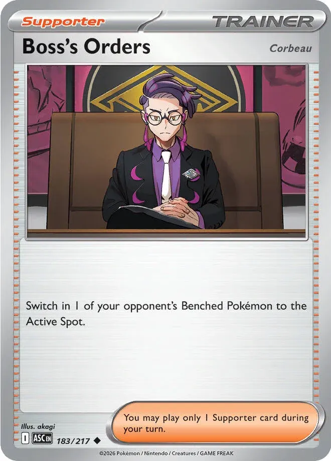 Boss's Orders 183 — Play! Pokemon Prize Pack Series Nine (English Pokémon TCG card)