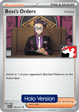 Boss's Orders 183 — Play! Pokemon Prize Pack Series Nine (English Pokémon TCG card)