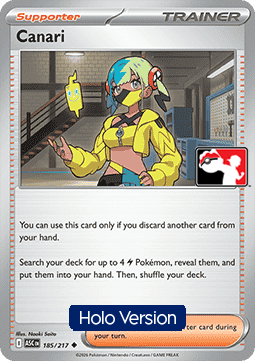 Canari 185 — Play! Pokemon Prize Pack Series Nine (English Pokémon TCG card)