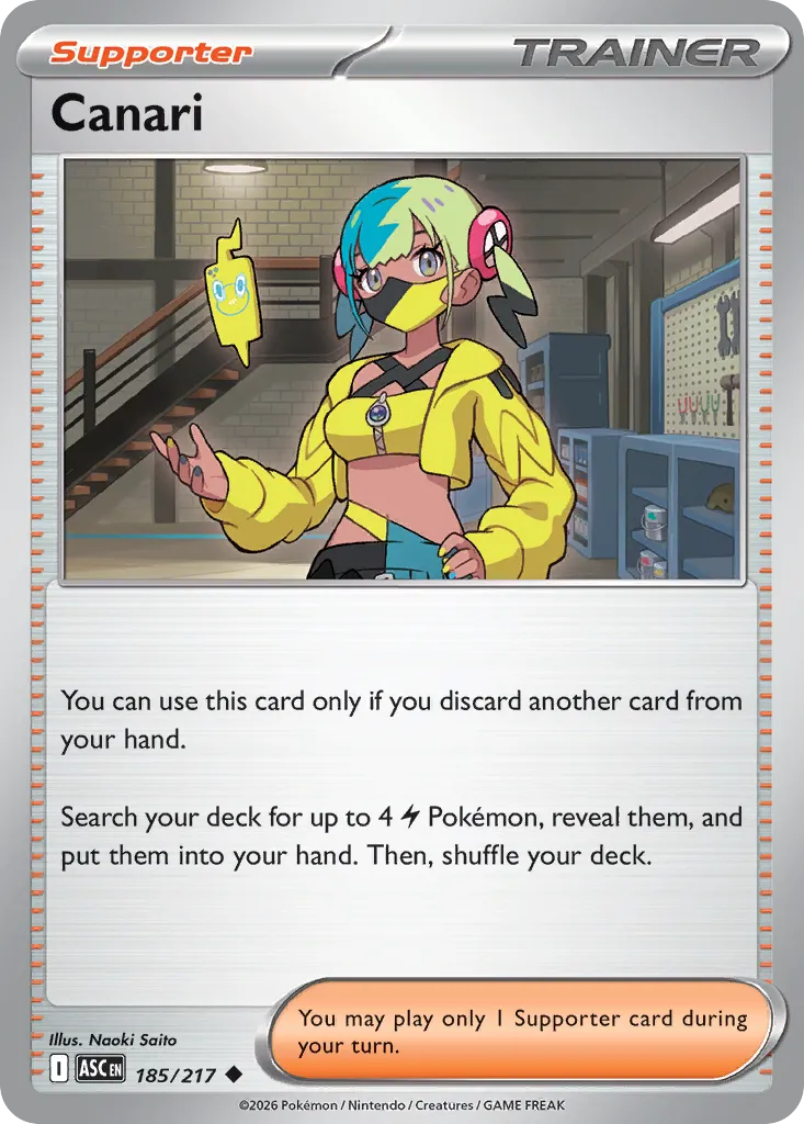 Canari 185 — Play! Pokemon Prize Pack Series Nine (English Pokémon TCG card)