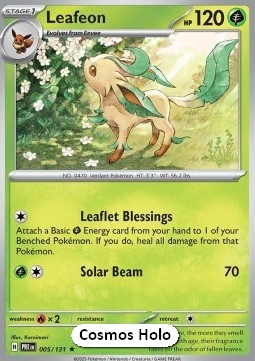 Leafeon 005 — Prismatic Evolutions: Additionals Singles (English Pokémon TCG card)