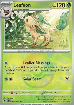 Leafeon 005 — Prismatic Evolutions: Additionals Singles (English Pokémon TCG card)