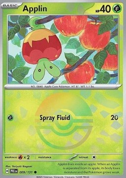 Applin 009 — Prismatic Evolutions: Additionals Singles (English Pokémon TCG card)