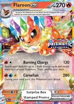 Flareon ex 014 — Prismatic Evolutions: Additionals Singles (English Pokémon TCG card)