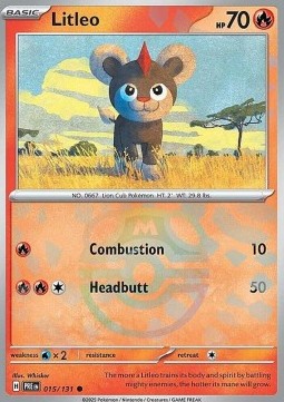 Litleo 015 — Prismatic Evolutions: Additionals Singles (English Pokémon TCG card)