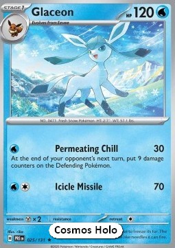 Glaceon 025 — Prismatic Evolutions: Additionals Singles (English Pokémon TCG card)