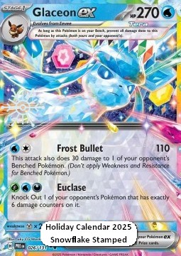 Glaceon ex 026 — Prismatic Evolutions: Additionals Singles (English Pokémon TCG card)