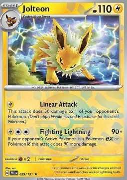 Jolteon 029 — Prismatic Evolutions: Additionals Singles (English Pokémon TCG card)
