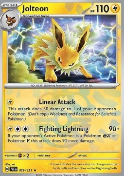 Jolteon 029 — Prismatic Evolutions: Additionals Singles (English Pokémon TCG card)