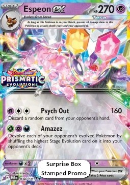 Espeon ex 034 — Prismatic Evolutions: Additionals Singles (English Pokémon TCG card)