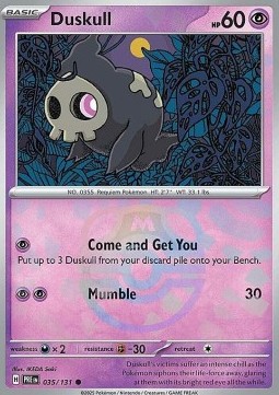 Duskull 035 — Prismatic Evolutions: Additionals Singles (English Pokémon TCG card)