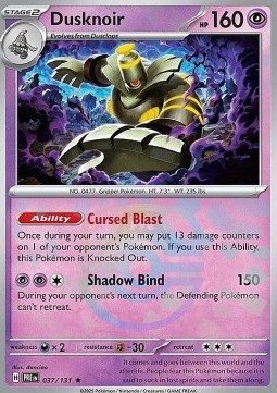 Dusknoir 037 — Prismatic Evolutions: Additionals Singles (English Pokémon TCG card)