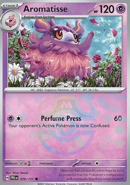 Aromatisse 039 — Prismatic Evolutions: Additionals Singles (English Pokémon TCG card)