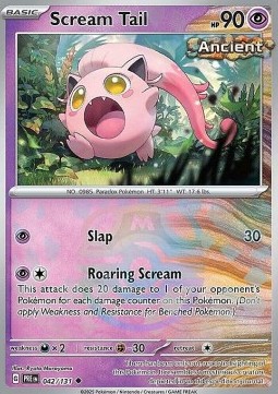 Scream Tail 042 — Prismatic Evolutions: Additionals Singles (English Pokémon TCG card)