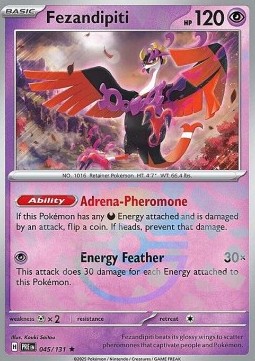 Fezandipiti 045 — Prismatic Evolutions: Additionals Singles (English Pokémon TCG card)