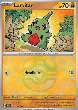 Larvitar 047 — Prismatic Evolutions: Additionals Singles (English Pokémon TCG card)