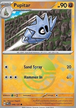 Pupitar 048 — Prismatic Evolutions: Additionals Singles (English Pokémon TCG card)